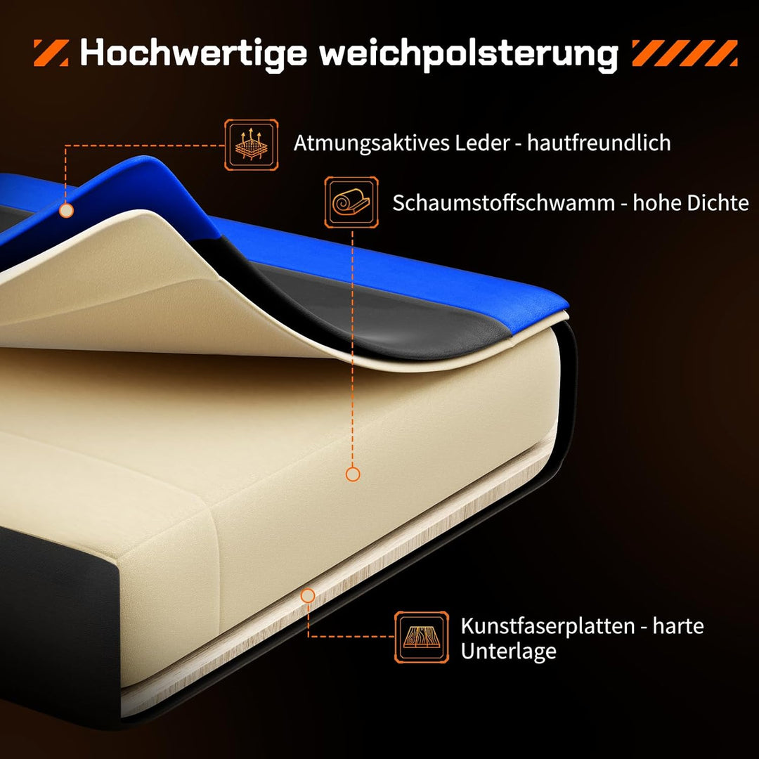 Sweetcrispy Gaming Stuhl,Ergonomischer Bürostuhl mit Fussstütze,Gamer PC Stühle mit Kopfstütze Lende
