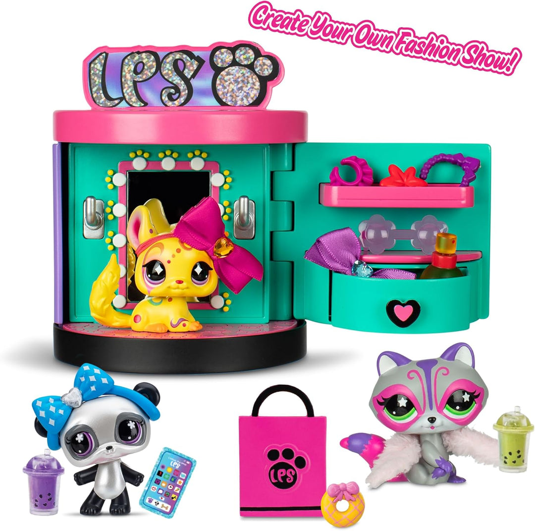 Littlest Pet Shop - Sweet and Style Set - 4-in-1 Boutique - Pack mit 3 Tieren, 15 Zubehörteilen, 1 K