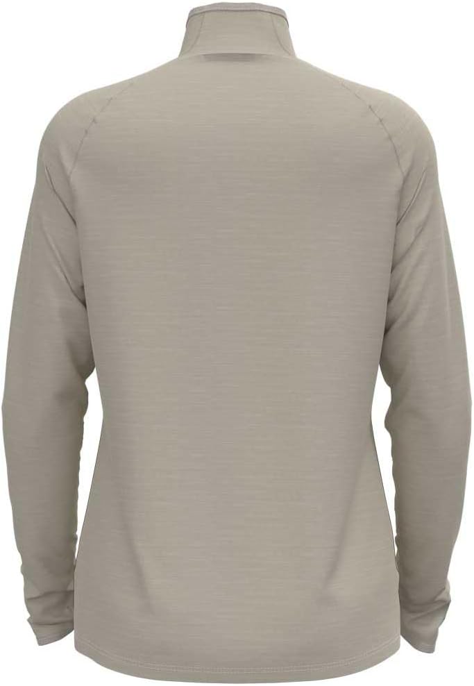 Odlo Damen Laufoberteil mit Reissverschluss Run Easy WARM S Silver Cloud Melange, S Silver Cloud Mel