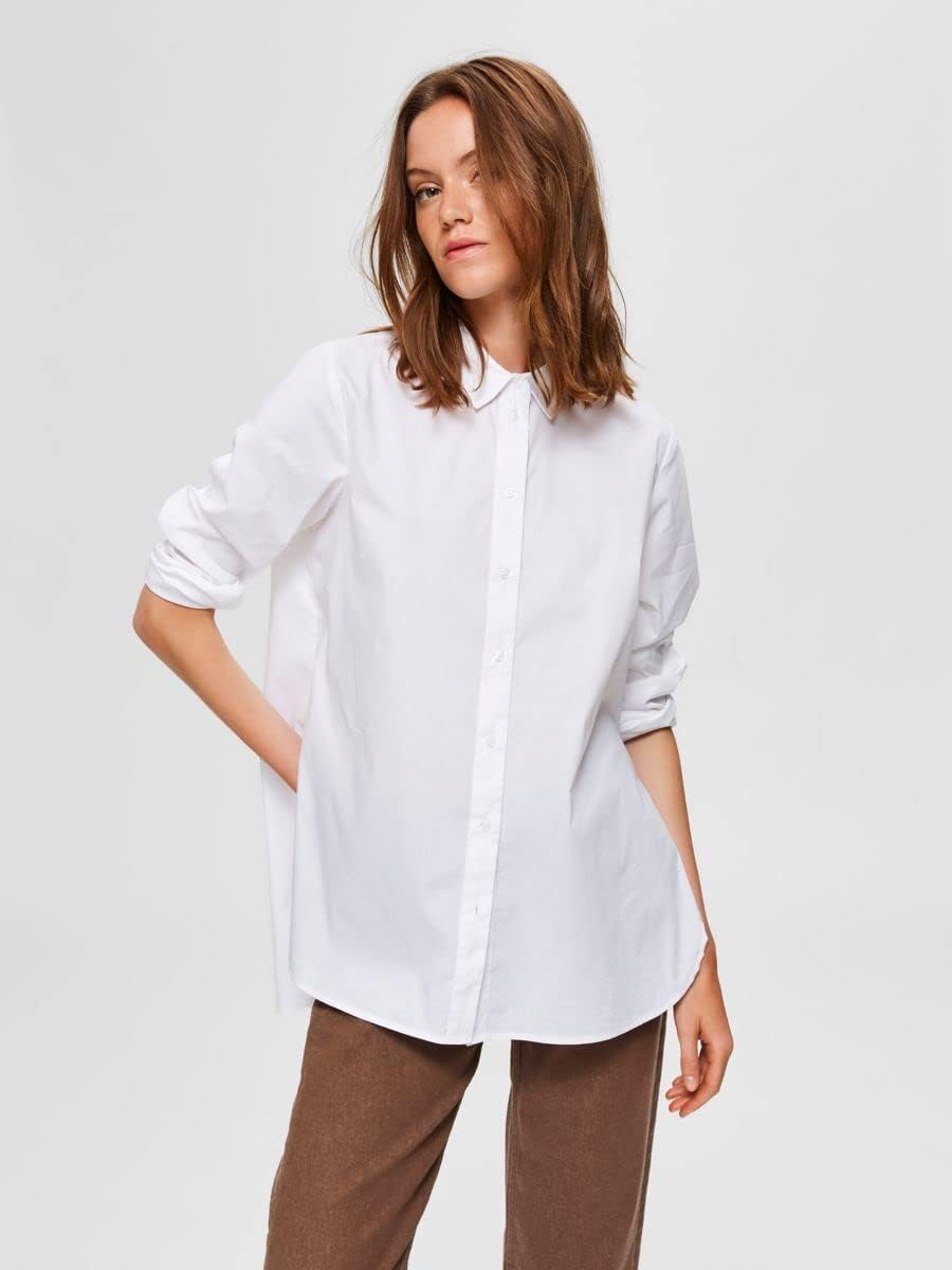 SELECTED FEMME Female Hemd Reissverschluss 36 Bright White, 36 Bright White