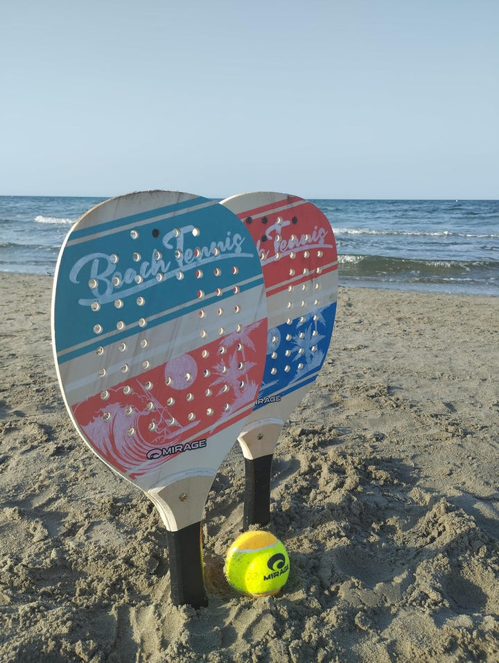 oppia Strandschläger Beach Tennis mit weichem Ball Set Leichte und strapazierfähige Schläger für Out
