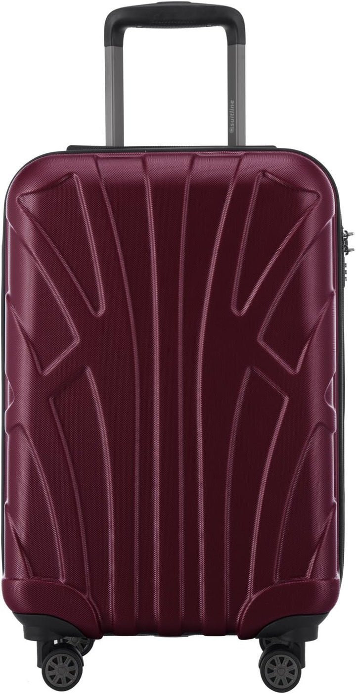 suitline Handgepäck Hartschalen-Koffer Koffer Trolley Rollkoffer Reisekoffer, TSA, 55 cm, ca. 34 Lit