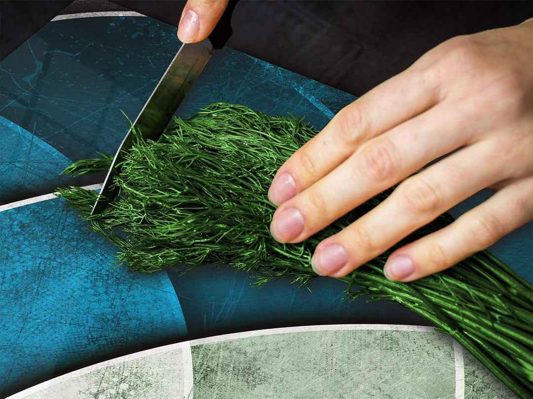 Schneidbrett aus Hartglas und schützende Arbeitsoberfläche – Schneideplatten SINGLE mit 60 x 52 cm u