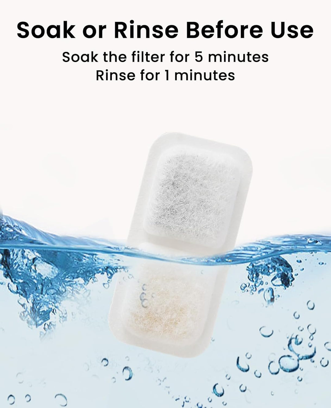 oneisall 8-Pack Ersatzfilter für Katzenbrunnen 8 Stück Filter, 8 Stück Filter