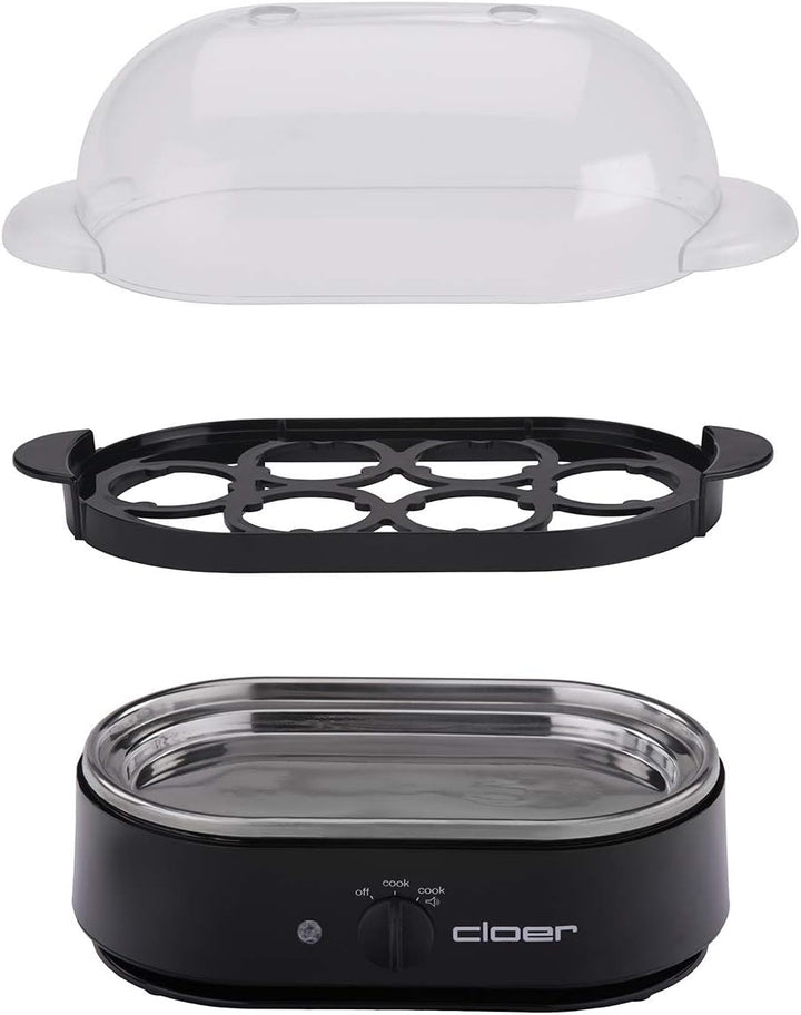 Cloer 6080 Eierkocher mit akustischer Fertigmeldung, 350 W,
