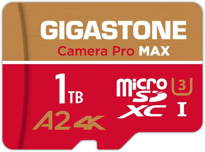 [5 Jahre kostenlose Datenwiederherstellung] GIGASTONE 1TB Micro SD Karte, Kamera Pro MAX, bis zu 150