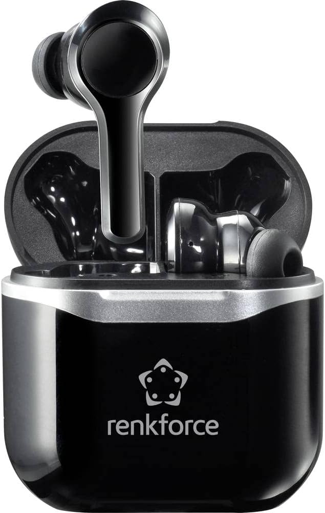 Renkforce RF-NCE-500 In Ear Kopfhörer Bluetooth® Schwarz Noise Cancelling Headset, Lautstärkeregelun
