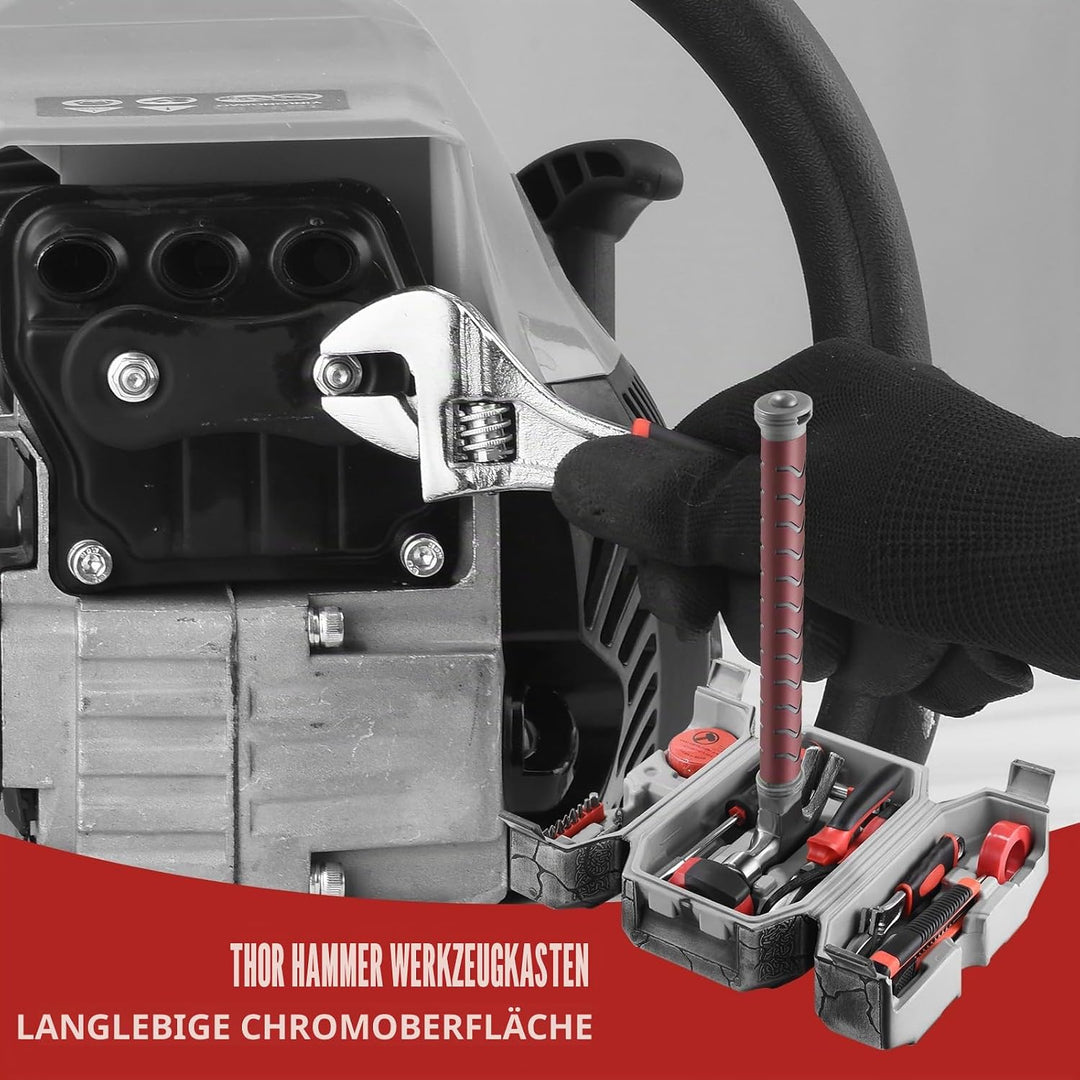 Thor Hammer Werkzeugkoffer Set,Tägliche Reparatur Gefüllt Haushalt Werkzeug,Werkzeugkasten Set für D