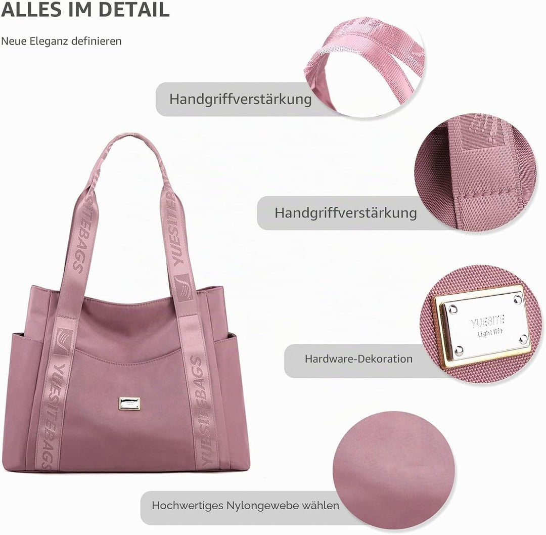 NICOLE &amp; DORIS Schultertasche Damen Gross Handtasche Shopper Multi Tasche Umhängetasche Tote Bag Cas