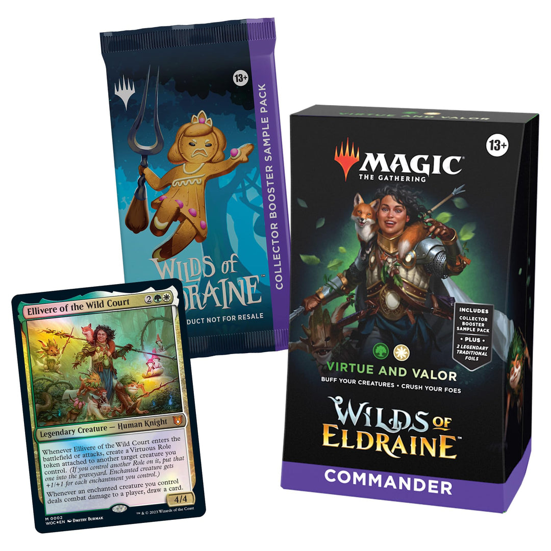 Magic: The Gathering Wildnis von Eldraine Commander-Deck– Tugend und Tapferkeit (Deck mit 100Karten,