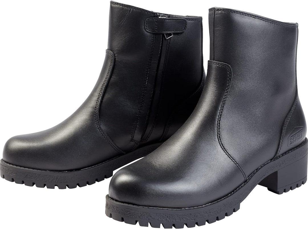 Spirit Motors Damen Lederstiefel 1.0 - Kurzschaft - 4cm Absatz - Rindsleder 40 EU Schwarz, 40 EU Sch
