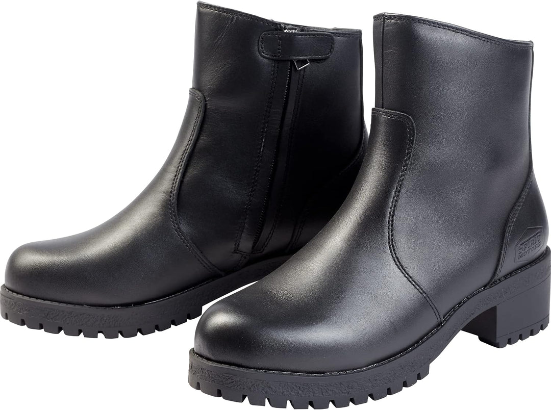 Spirit Motors Damen Lederstiefel 1.0 - Kurzschaft - 4cm Absatz - Rindsleder 37 EU Schwarz, 37 EU Sch