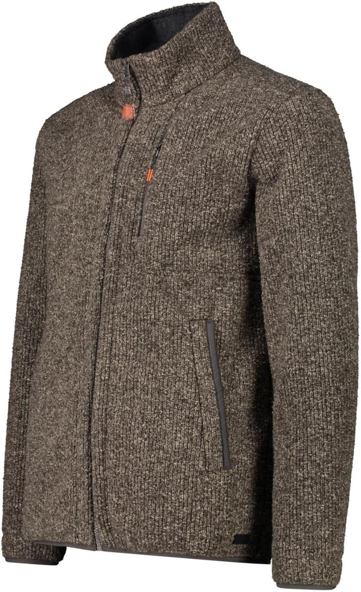 CMP Leichte Fleece-Strickjacke mit Netz 58 B.Blue Mel., 58 B.Blue Mel.
