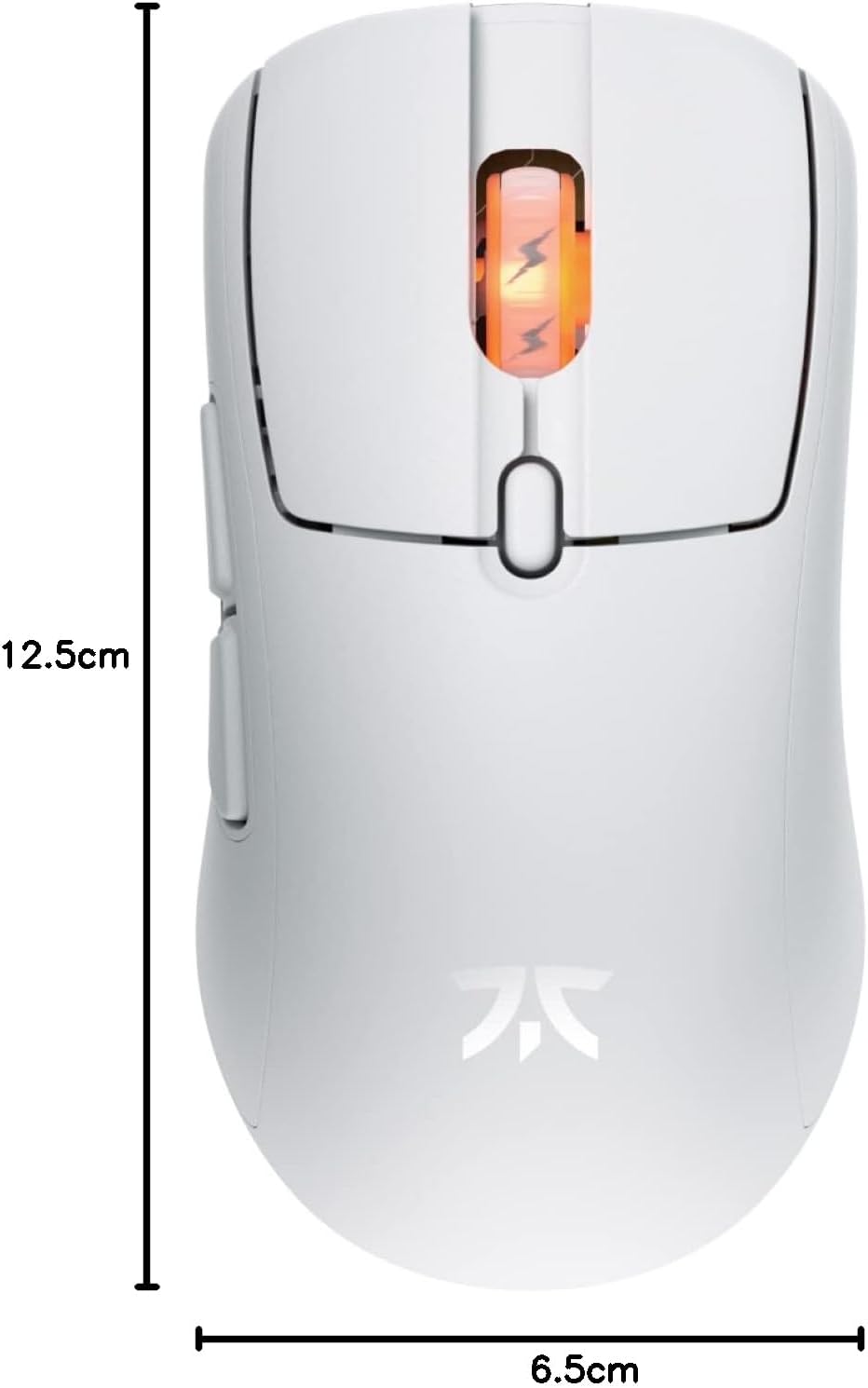 Fnatic BOLT Weisse Kabellose Gaming Maus – Pixart 3370 Sensor, 69g, WiFi & Bluetooth, Akkulaufzeit 1