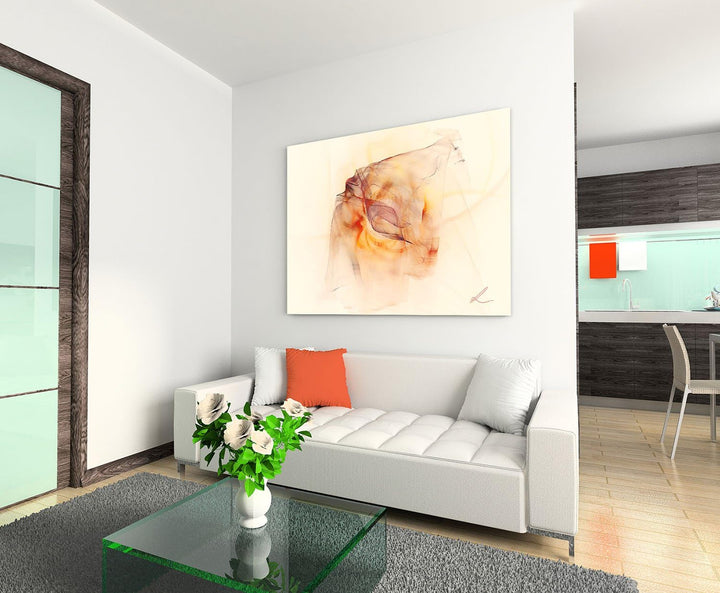 Paul Sinus Art Abstrakter Kunstdruck 60x80cm Abstrakt300 Wellenmuster Kurven Linien Leinwandbild auf