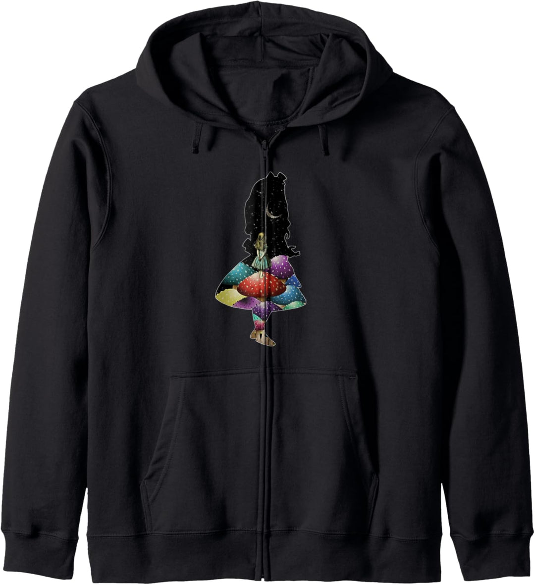 Alice In Wonderland Mushrooms Garden Night Kapuzenjacke