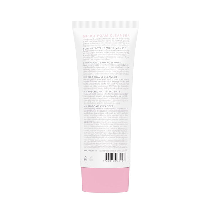 FOREO LUNA Micro-Foam Cleanser 2.0 – Gesichtsreinigung – Vitamin E - Aminosäuren - Mitesserentferner