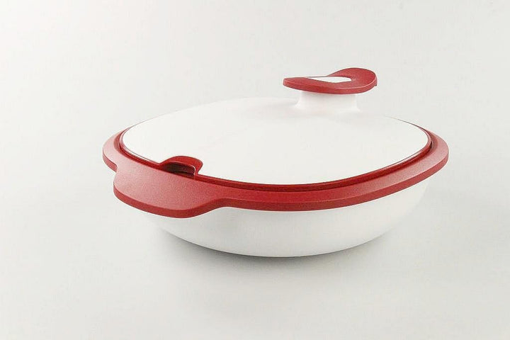 TUPPERWARE Thermo-Duo 1,3 L rot weiss Servieren Warmhalten Warmie Tups Iso-Duo 17011