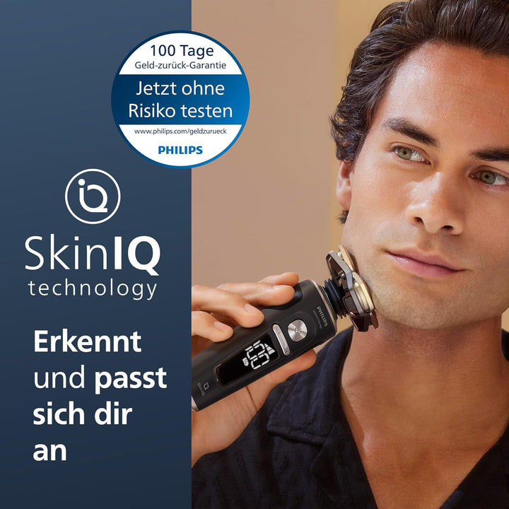 Philips Rasierer S9000 Prestige - Elektrischer Nass- und Trockenrasierer, Schwarz matt, Lift & Cut-R