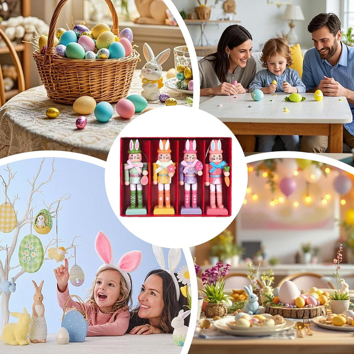 Generisch Osterhase Nussknacker, Dekorationsfigur Mit Hasendesign, Osterhase Holz Nussknacker Osters