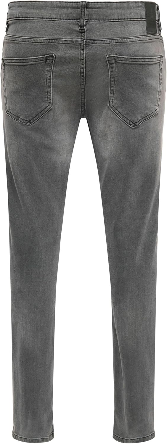 Only & Sons Male Slim Fit Jeans ONSLOOM Mid Rise Slim Fit Jeans 28W / 30L Black Denim