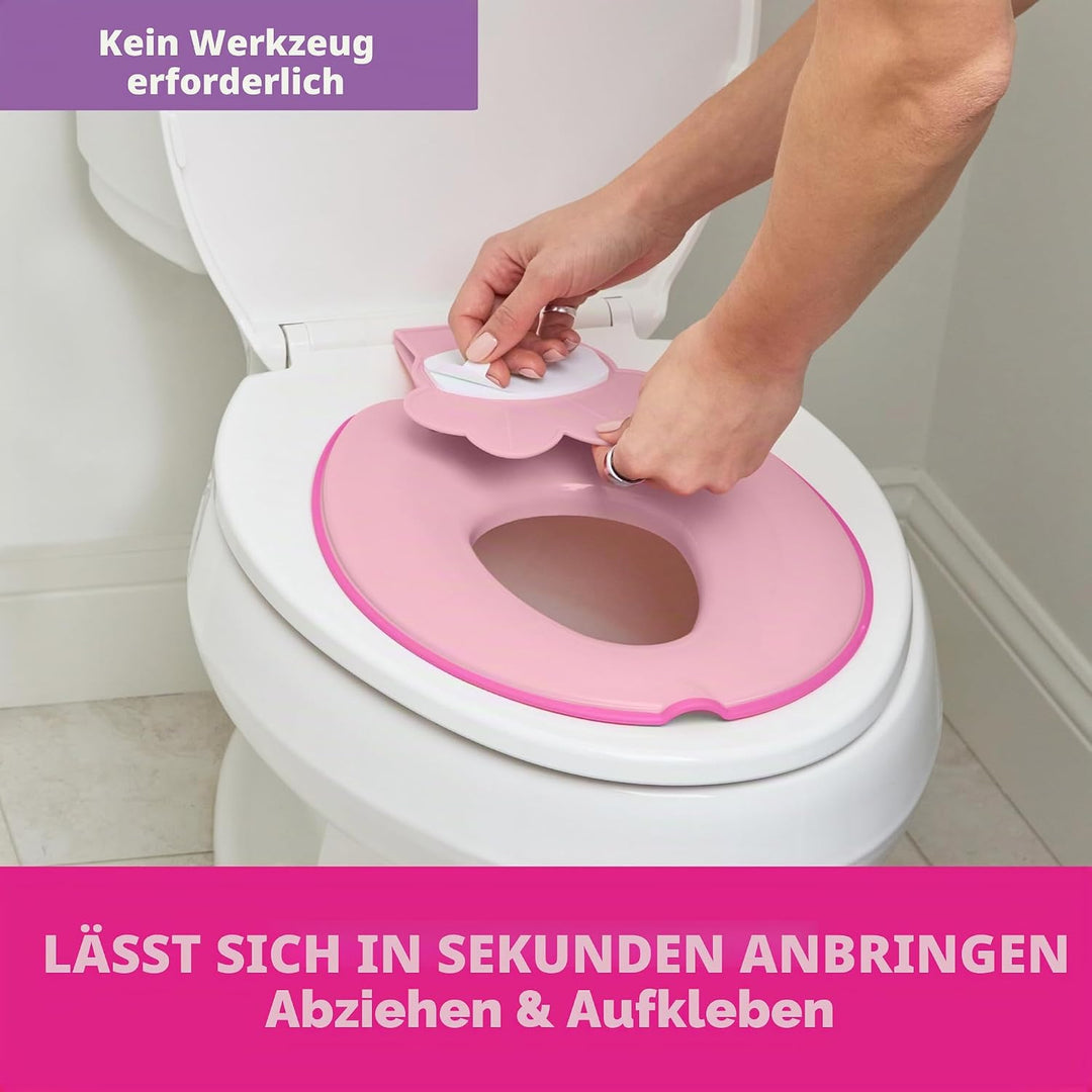 Bright Starts, Disney Baby Minnie Maus Flip & Sit Töpfchensitz, Sicherer Toilettenaufsatz mit Rutsch