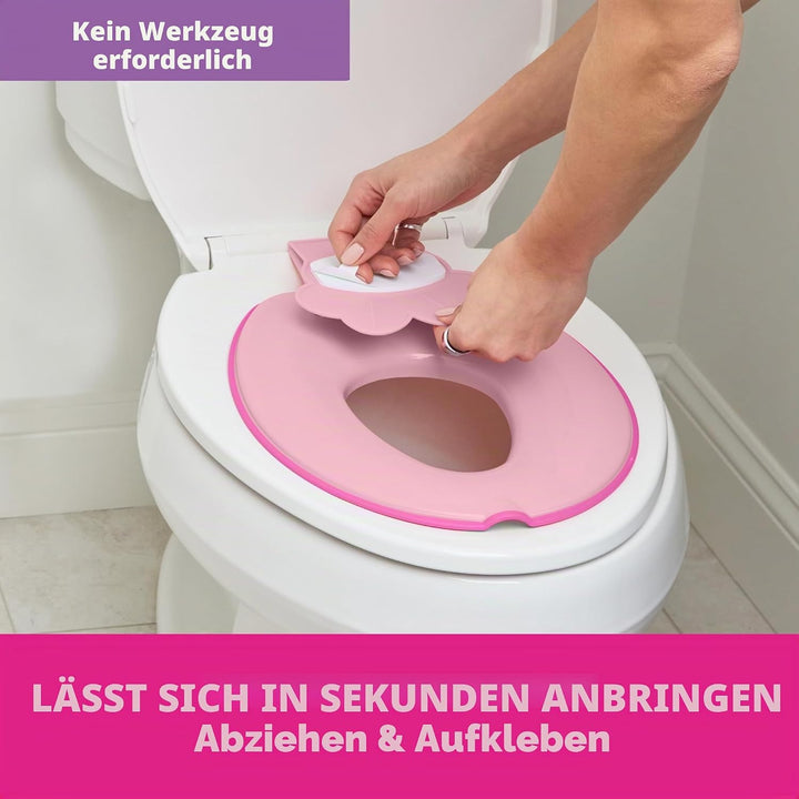 Bright Starts, Disney Baby Minnie Maus Flip & Sit Töpfchensitz, Sicherer Toilettenaufsatz mit Rutsch