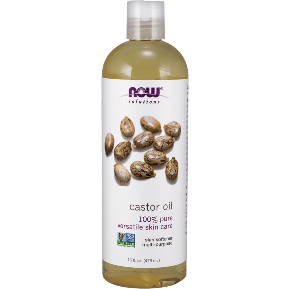 Now Foods Castor Oil 100% pure (Rizinusöl 100% rein), 437ml, Laborgeprüft, hohe Konzentration, Ohne