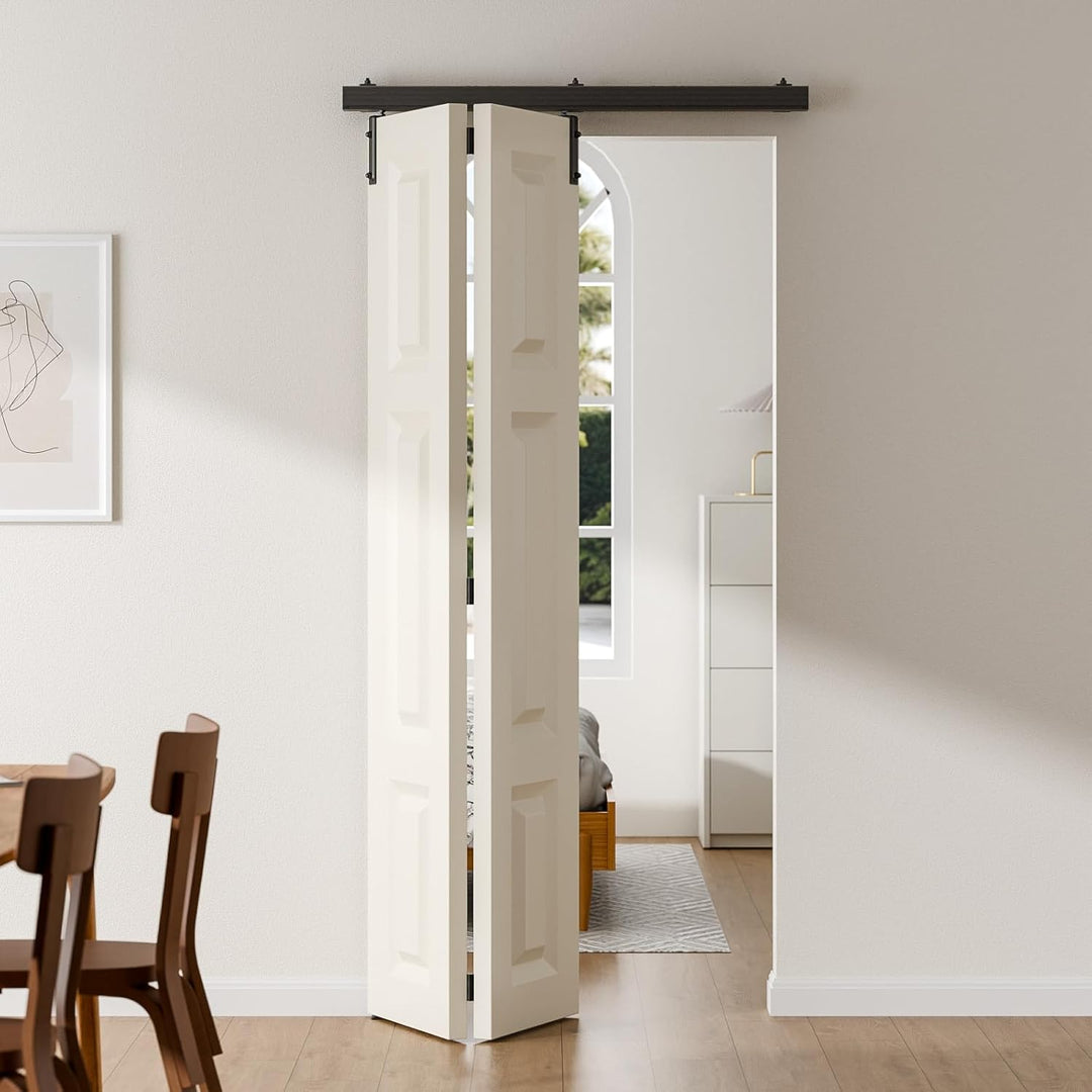 92cm/3FT Bifold Schiebetürbeschlag Box Rail Kastenschiene Schiebetüren Schiebetürsystem Komplettset
