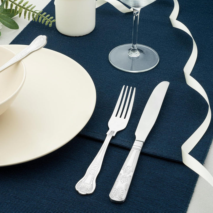 Grunwerg 24 teilig Besteck Set in einer Geschenkbox – KINGS STIL, 18/0 Edelstahl, gemischte Bestecks