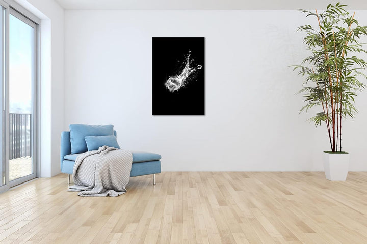 deyoli Faust aus Wasser Format: 80x60 Effekt: Schwarz&Weiss als Leinwandbild, Motiv fertig gerahmt a