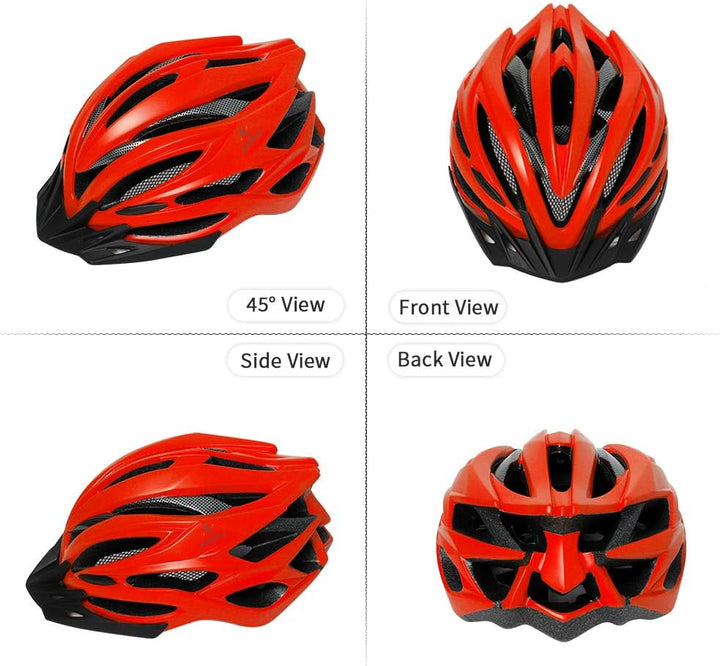 ioutdoor Premium Fahrradhelm, CE CPSC Zertifikat, Radhelm mit Abnehmbarer Sonnenblende und Insektenn