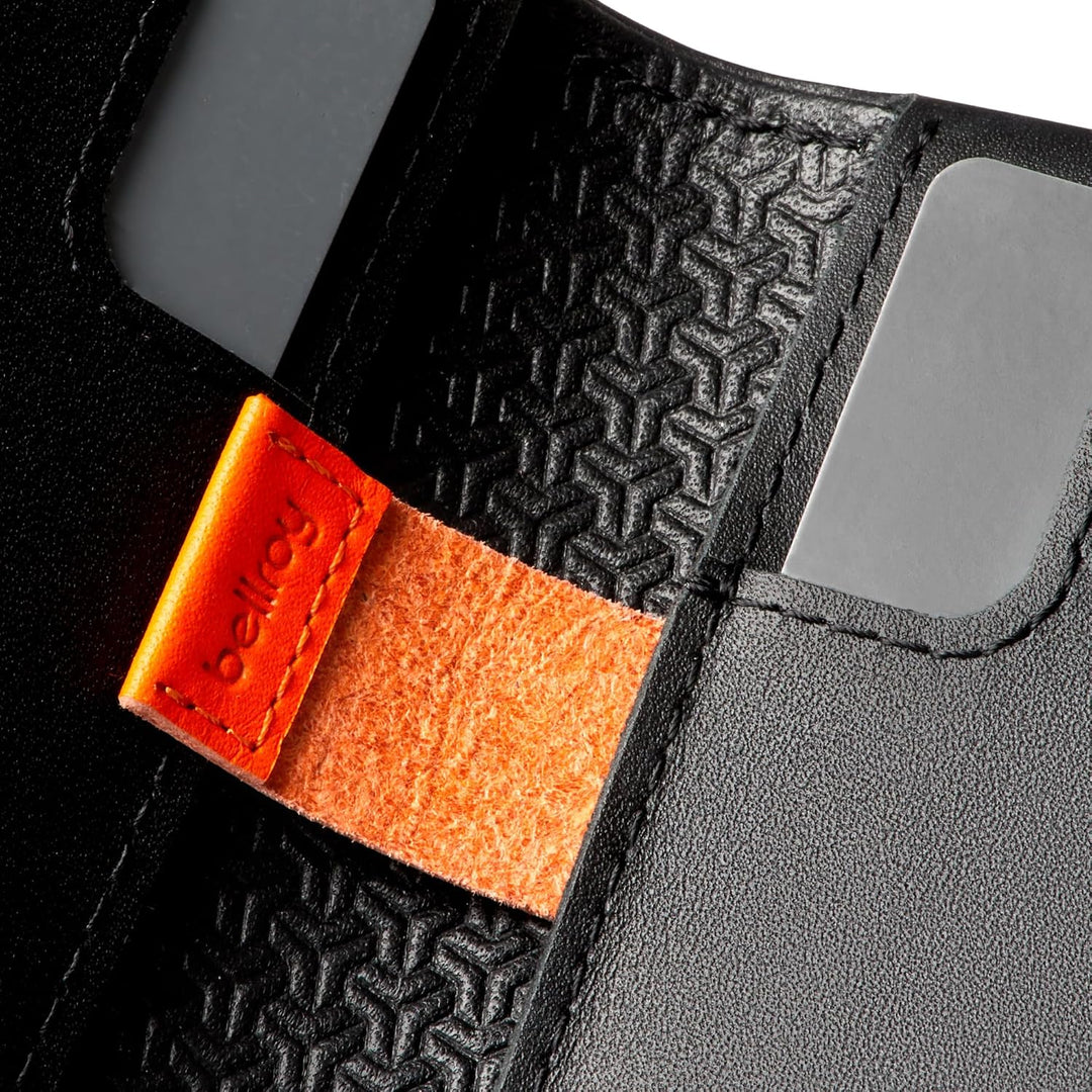 Bellroy Slim Sleeve – kleine, dünne Lederbörse (max. 12 Karten Plus Scheine) Blackash, Blackash