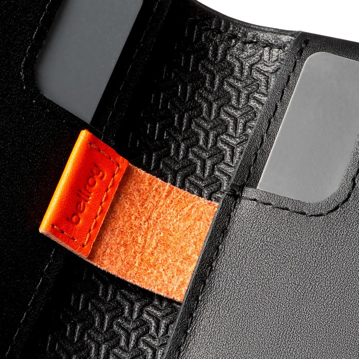Bellroy Slim Sleeve – kleine, dünne Lederbörse (max. 12 Karten Plus Scheine) Blackash, Blackash
