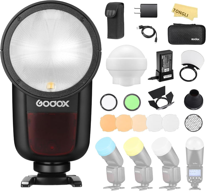 GODOX V1-N Blitz für Nikon Rundkopf Kamerablitz Speedlite TTL Speedlight 2.4G Wireless System 1/8000