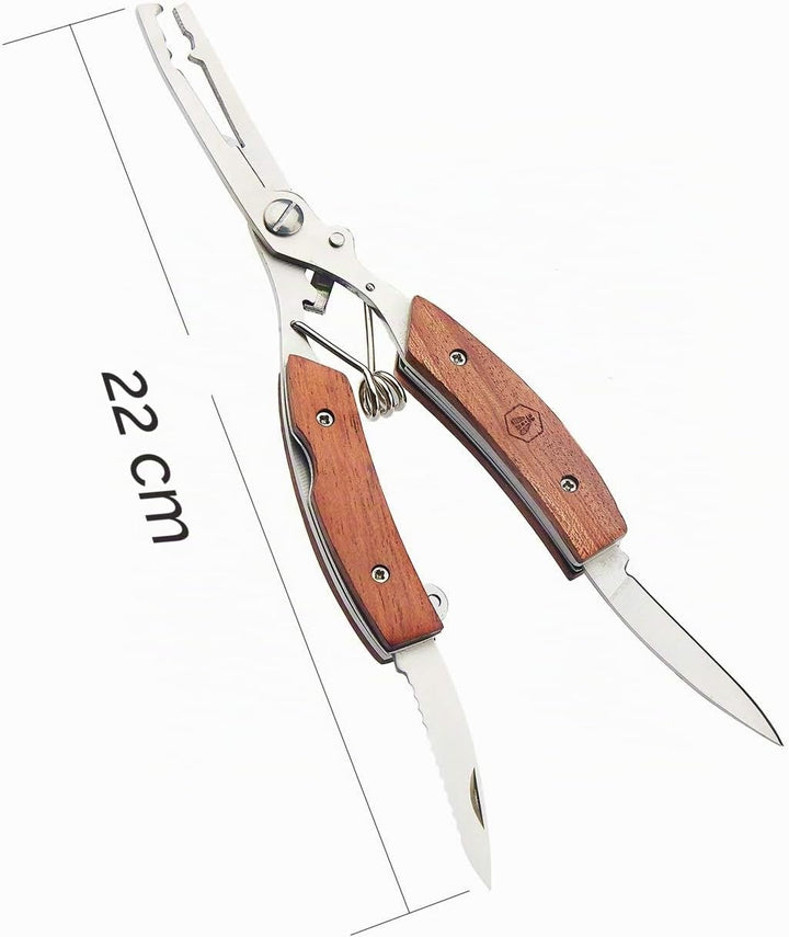 LAGUIOLE - Laguiole 4268483 Fischerkiste mit einer Zange (22 cm) und einem Edelstahlhaken mit braune