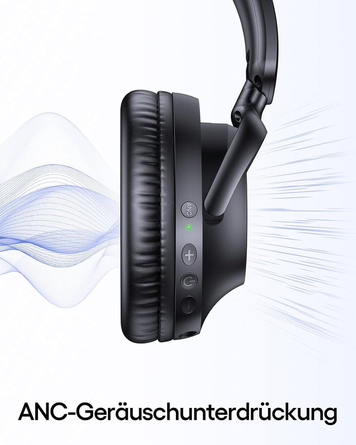 CAPOXO Over Ear Kopfhörer Bluetooth mit ANC -35dB, 100H Akku, 5 Min Schnellladung für 10H, Hi-Res Au