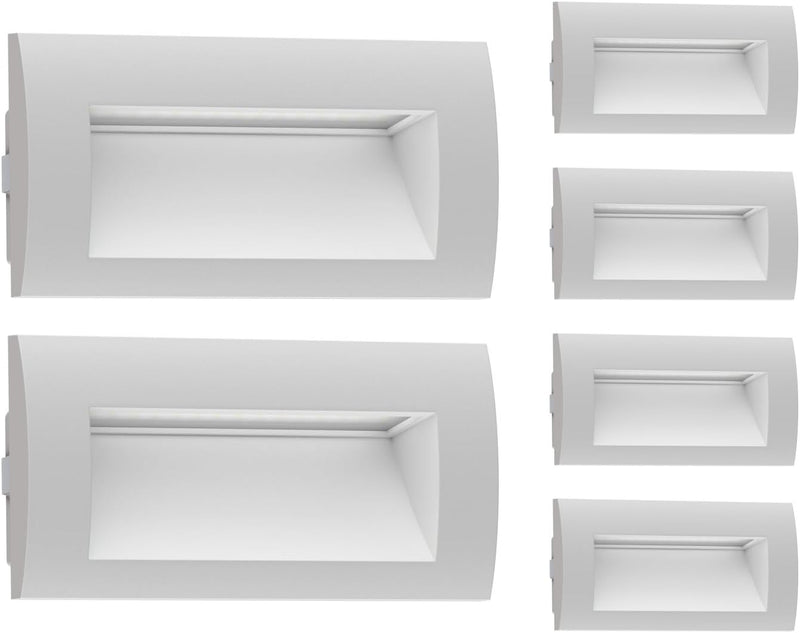 ledscom.de LED Downunder ZIBAL, Downlight, wetterfest, IP65 matt, 140 x 70mm, 3,3 W, 209lm, warmweis