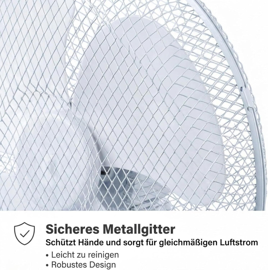 LEX XXL Tischventilator Premium Ventilator Windmaschine Ø30 cm, 3 Geschwindigkeiten, Leistung: 45 Wa