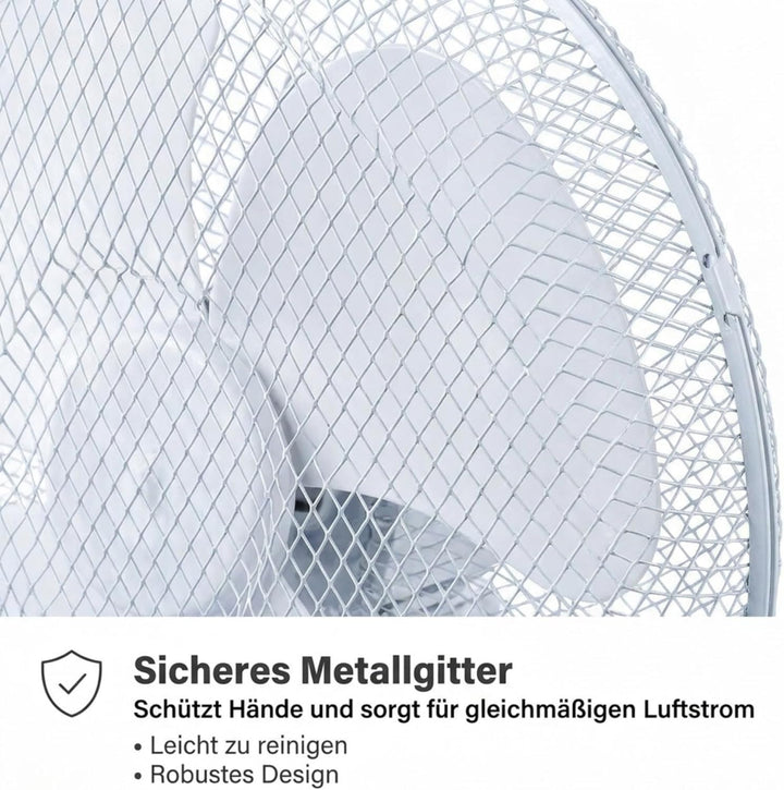 LEX XXL Tischventilator Premium Ventilator Windmaschine Ø30 cm, 3 Geschwindigkeiten, Leistung: 45 Wa