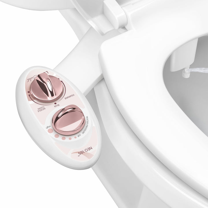 Luxe Bidet NEO 185 - Selbstreinigende, Doppeldüse, nicht elektrischer Bidet-Aufsatz für Toilettensit