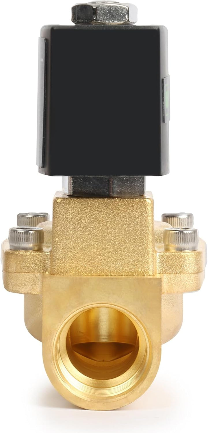 U.S. Solid Magnetventil Messing 3/8" 24V AC, 0,3-16 bar, stromlos geschlossen, VITON-Dichtung, G-Gew