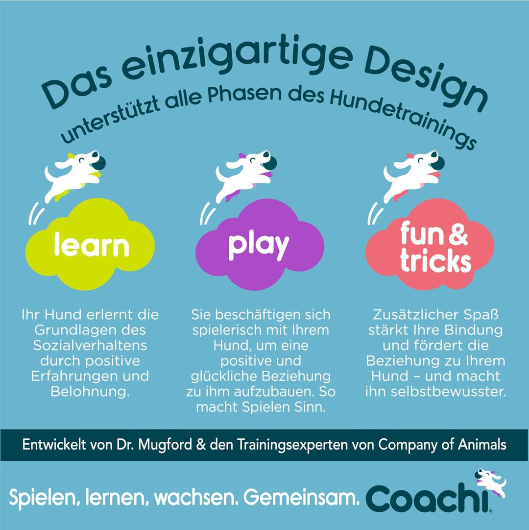 Coachi Tuggi Hide, perfekt für interaktives Spiel, robust & angenehm, dehnbarer Bungee-Griff, Belohn