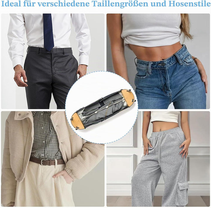 Hosenbund-Dehner für Jeans & Röcke, Stabiler Hosentaille-Erweiterer (65-151 cm), Manuell einstellbar