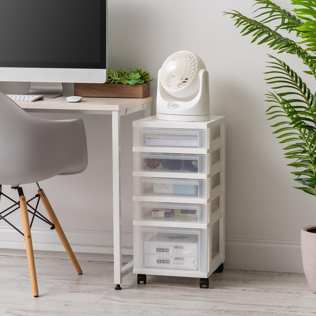 IRIS USA, Inc. MC-341 Kunststoff-Aufbewahrungsschublade, Rollwagen mit Organizer-Deckel, Plastik, We