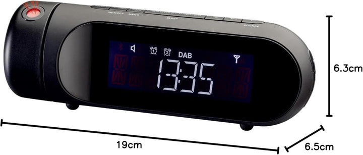 Majestic RS 119P DAB DAB/DAB+/FM Radiowecker LCD-Display, Projektion einstellbar, USB Ladeanschluss,