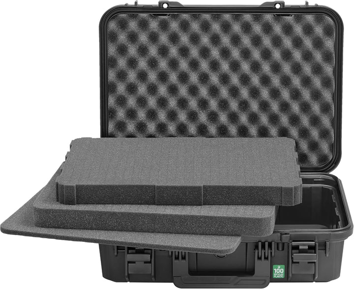 TOMcase Laptop Koffer 11–15 Zoll wasserdicht IP65 - ECO Schutzkoffer | Koffer für Notebook Tablet un