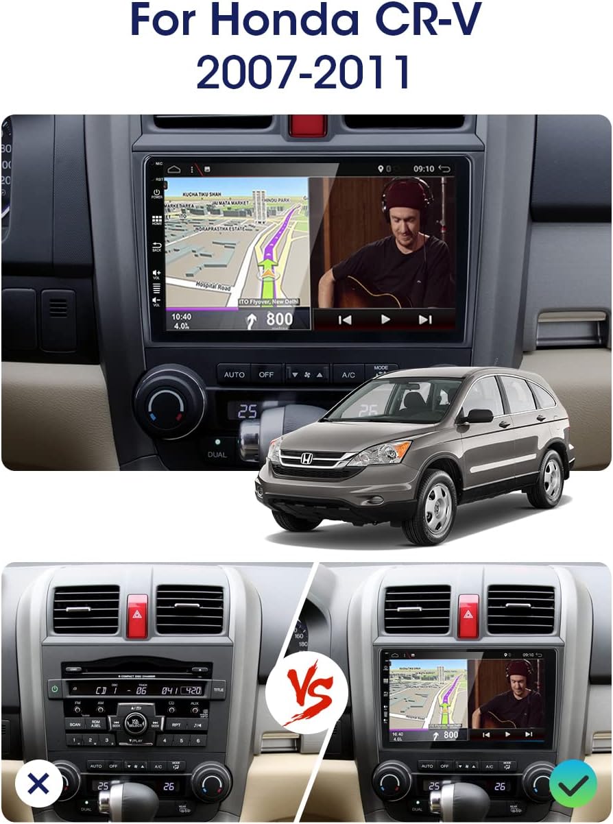JOYX Android 13 Autoradio Passt für Honda CRV (2007-2011) - [4G+64G] - Eingebaut DSP/Carplay/Android