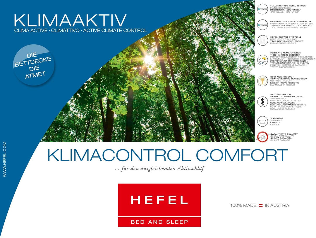 Hefel Bettdecke "KlimaControl Comfort", Winterdecke (200 x 200)