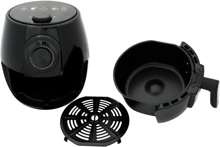 Heissluft Fritteuse DESKI 3,5 Liter 1400 W schwarz glänzend